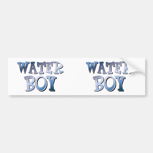 Water Boy Bumper Sticker (Front)