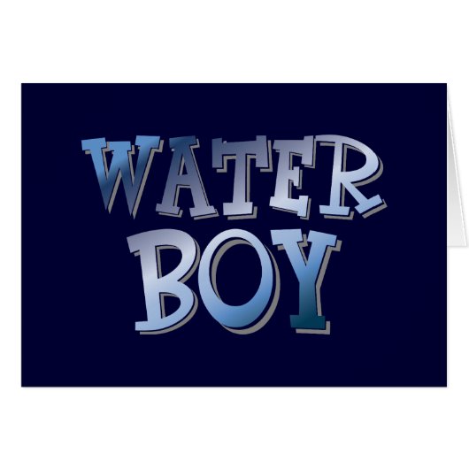 Water Boy Cards (Front Horizontal)