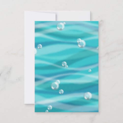 Water Bubbles Custom Invitations