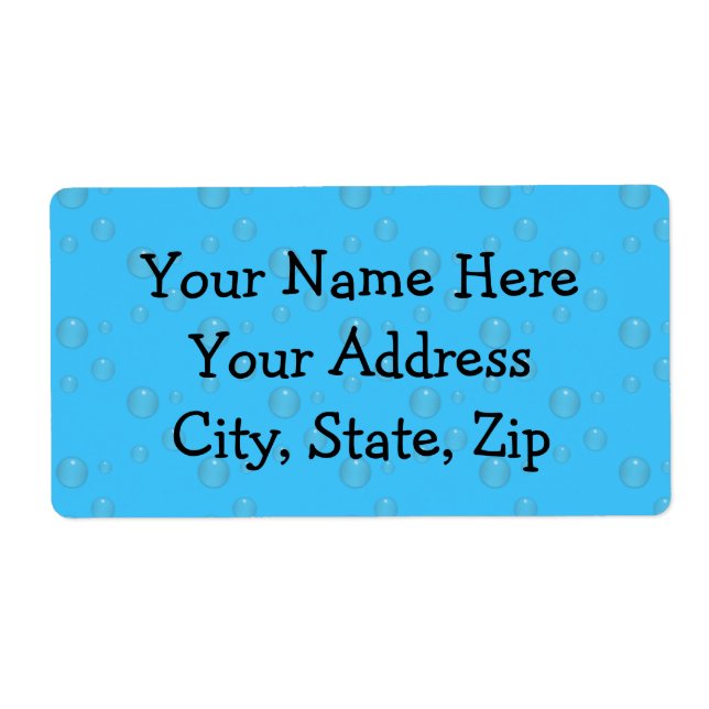 Water Bubbles Blue Label (Front)