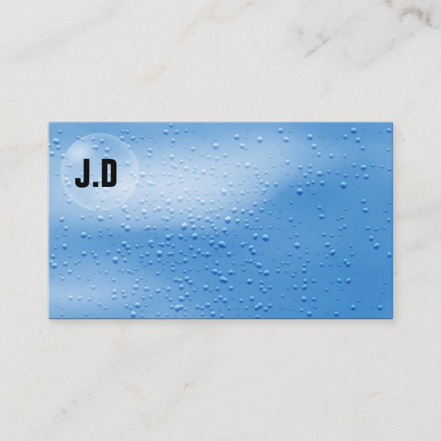 Water bubbles business Cards (Front)