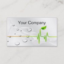 Water bubbles green business Cards