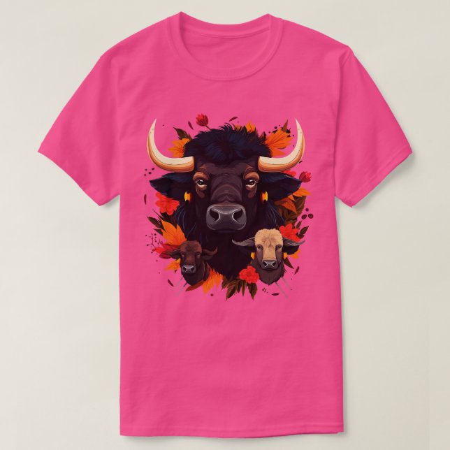 Water Buffalo Coloring Book T-Shirt (Design Front)