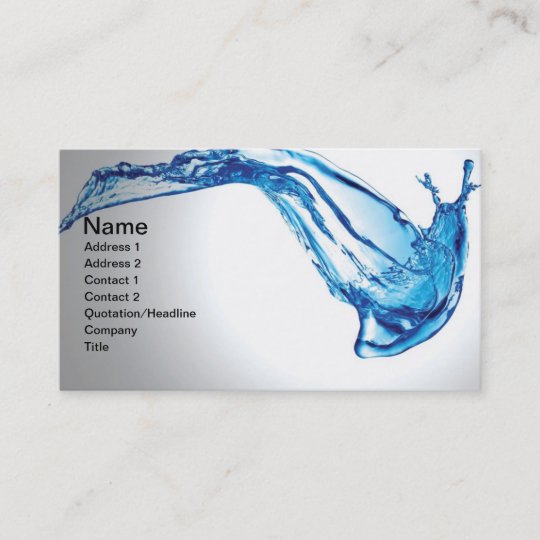 Water business card
