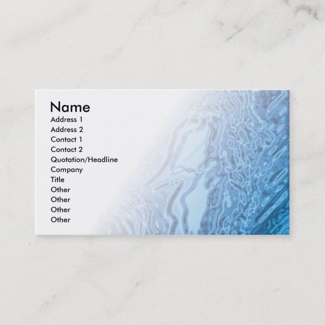 water business card (Front)