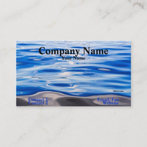 Customizable Water business card
