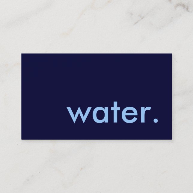 water. business card (Front)