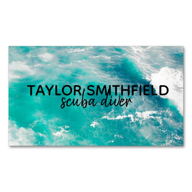 Water Business Card Magnet (Front)