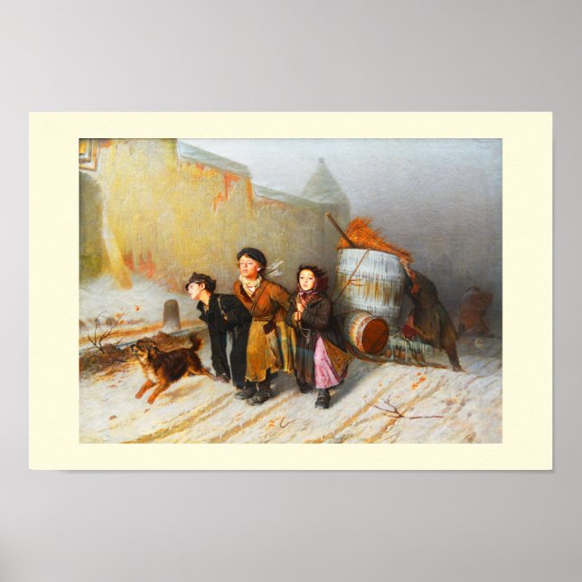 Water carriers in winter poster (Front)