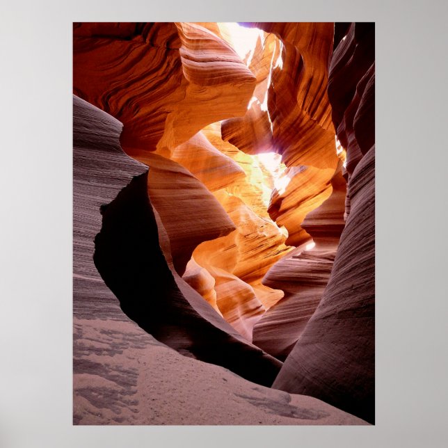 WATER CARVED ROCK of ANTELOPE CANYON Poster (Front)