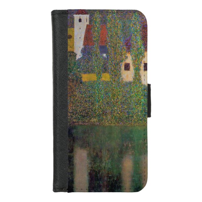 Water Castle, Gustav Klimt iPhone Wallet Case (Front)