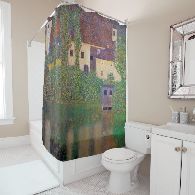 Water Castle, Gustav Klimt Shower Curtain (In Situ)