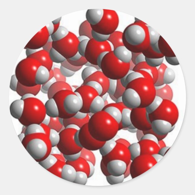 water cells classic round sticker (Front)