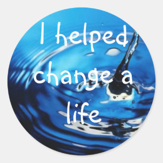 Water Charity Classic Round Sticker