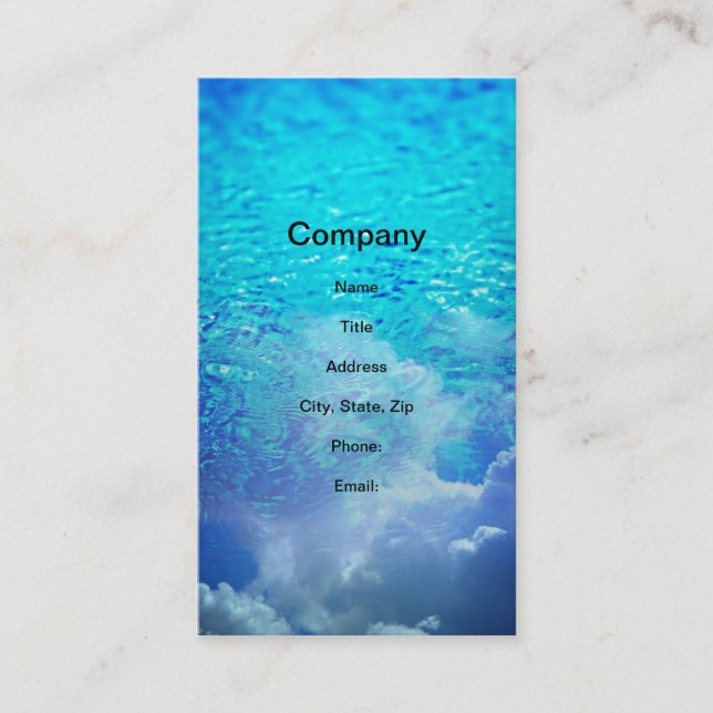 Water & Clouds Business Card (Front)