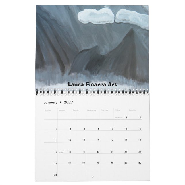 Water Collection Calendar (Jan 2027)