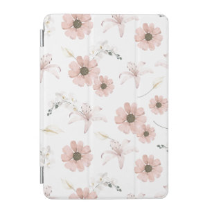 Water Color Blush Pink Flowers Art iPad Mini Cover