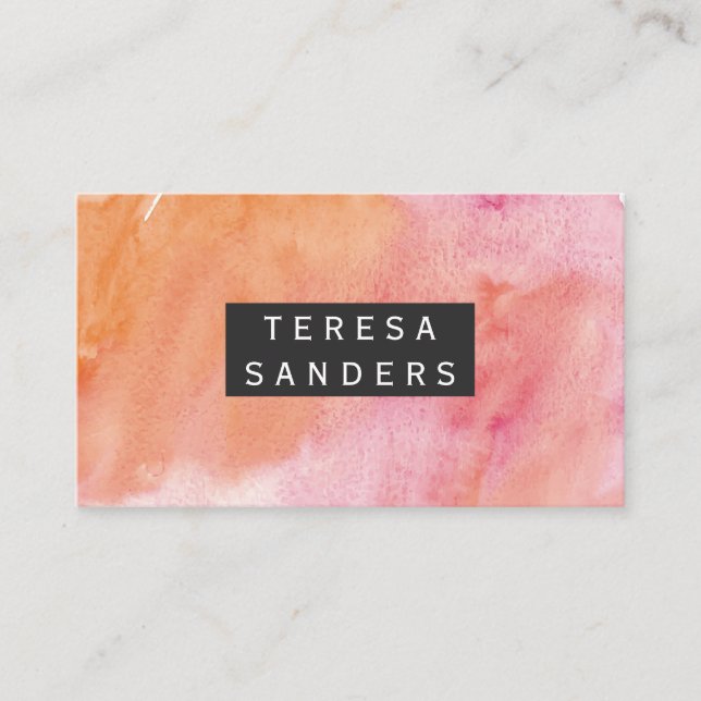 Water color business card (Front)