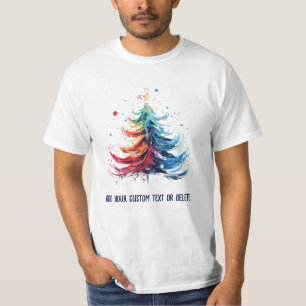 Water Color Christmas Tree Celebrate Christmas T-Shirt