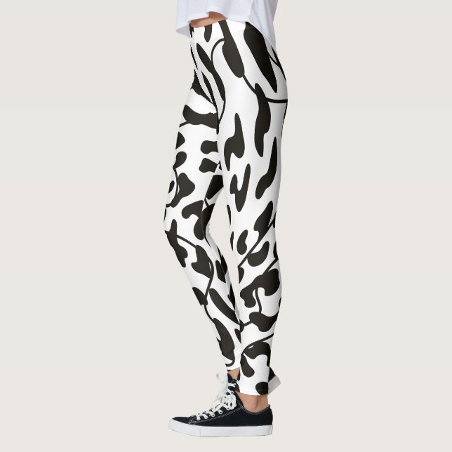 Water color cow skin Leggings (Left)