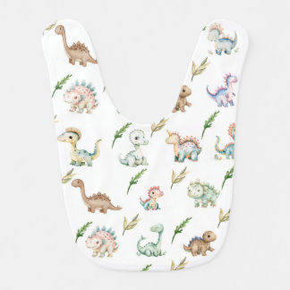 Water color Cute Dinosaur Baby Bib