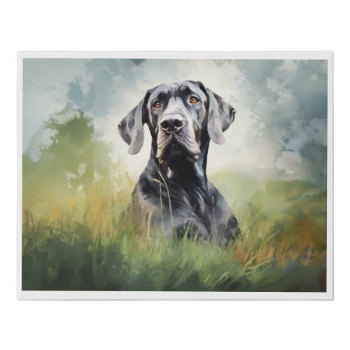 Water Color Dane 4 Faux Canvas Print