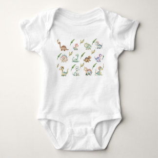 water color Dinosaur T-Shirt Baby Bodysuit
