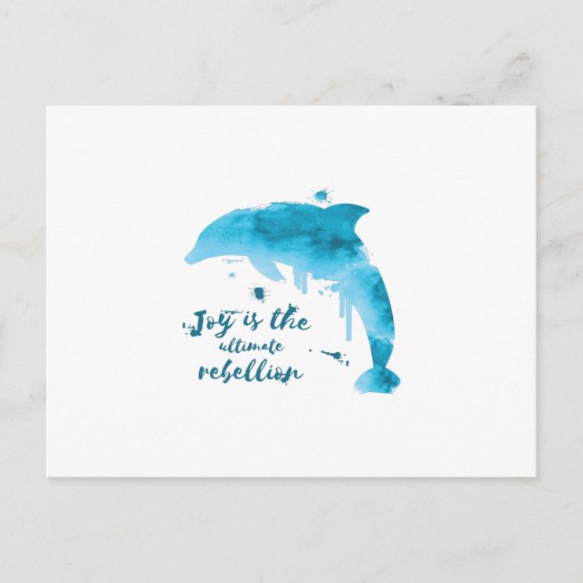 Water color dolphin postcard (Front)