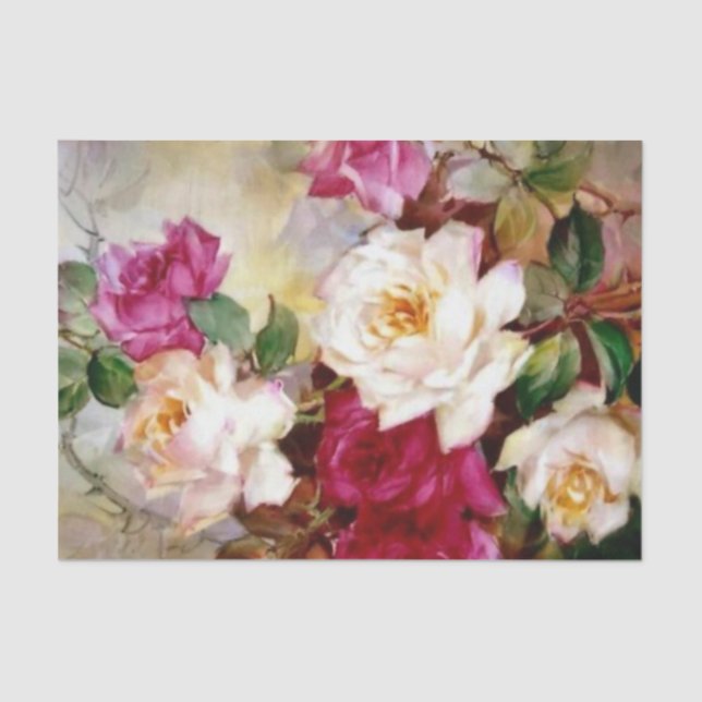 Water Color Floral Gift Matching Tissue Paper (Front)