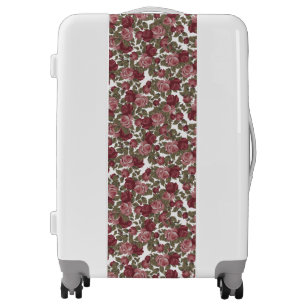Water Color Floral Pattern on White Background Luggage