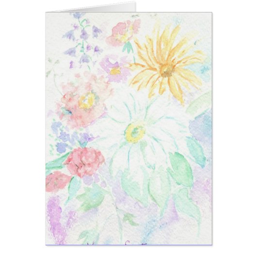 Water Color Flowered Cards (Front)