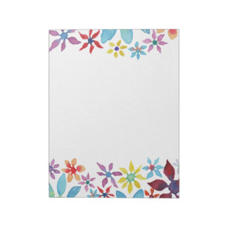 Water Color Flowers Notepad