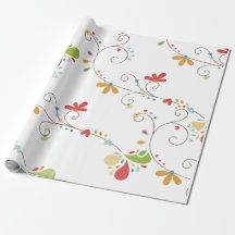 Water Color Flowers Pattern Custom Background