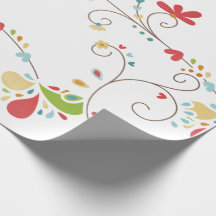 Water Color Flowers Pattern Custom Background