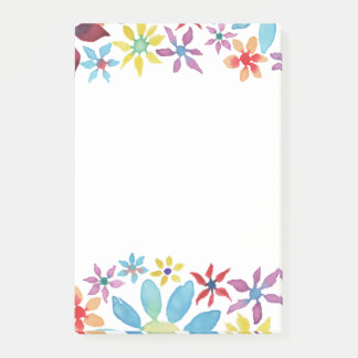 Water Color Flowers Post-it Notes