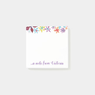 Water Color Flowers Post-it Notes