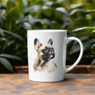 Water Color French Bull PERSONALIZE Coffee Mug