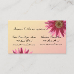 Water color fuscia daisies enclosure card