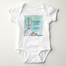 water color hot air balloon bodysuit