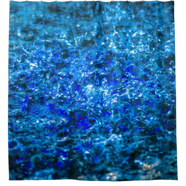 Water Color - Indigo Shower Curtain (Front)
