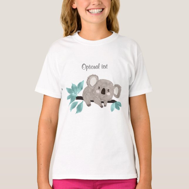 Water Color Koala Bear on tree branch shirt (Front)