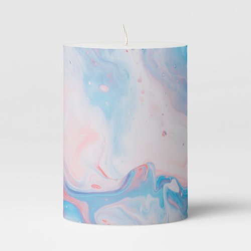 water color marbel pillar candle