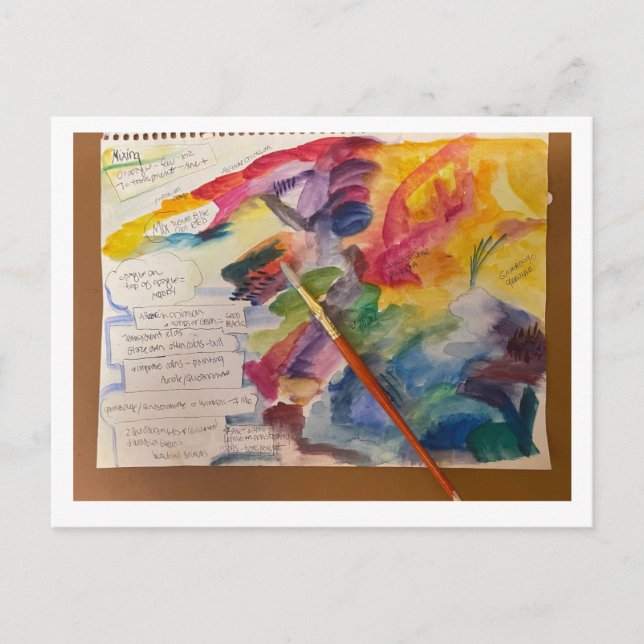 Water Color Mixing Postcard (Front)