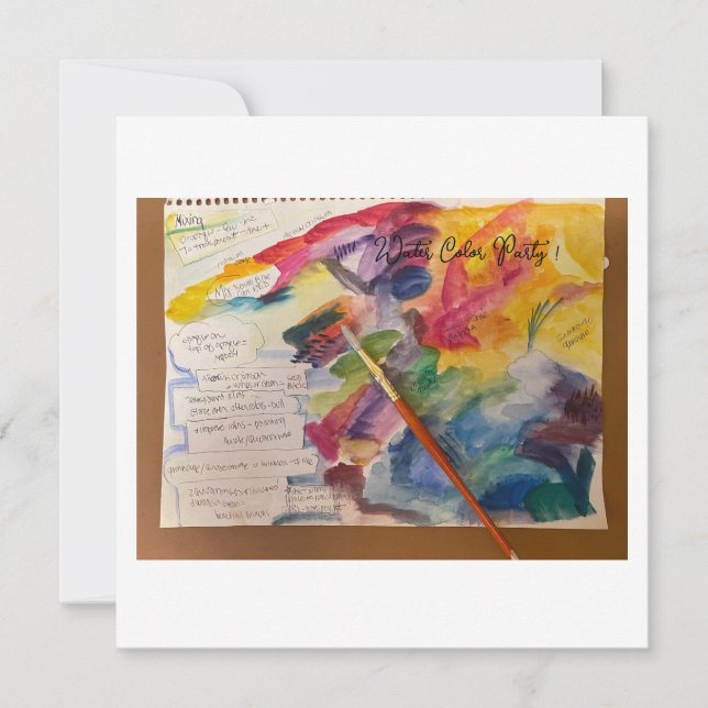 Water Color Mixing Postcard (Front)