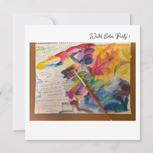 Water Color Mixing Postcard (Front)