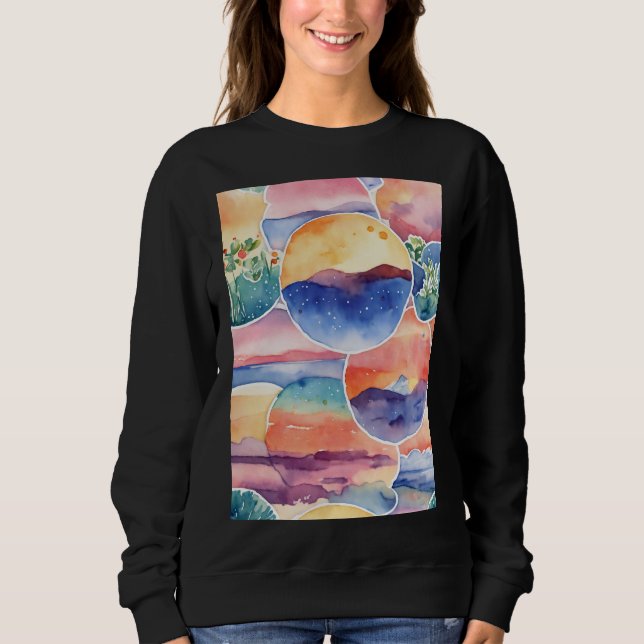 water color nature art sweatshirt (Front)