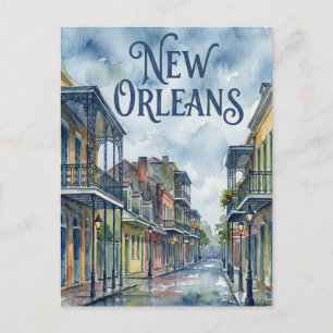 water color New Orleans Louisiana Postcard