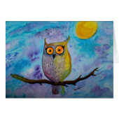Water Color Owl (Front Horizontal)