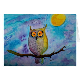 Water Color Owl Cards