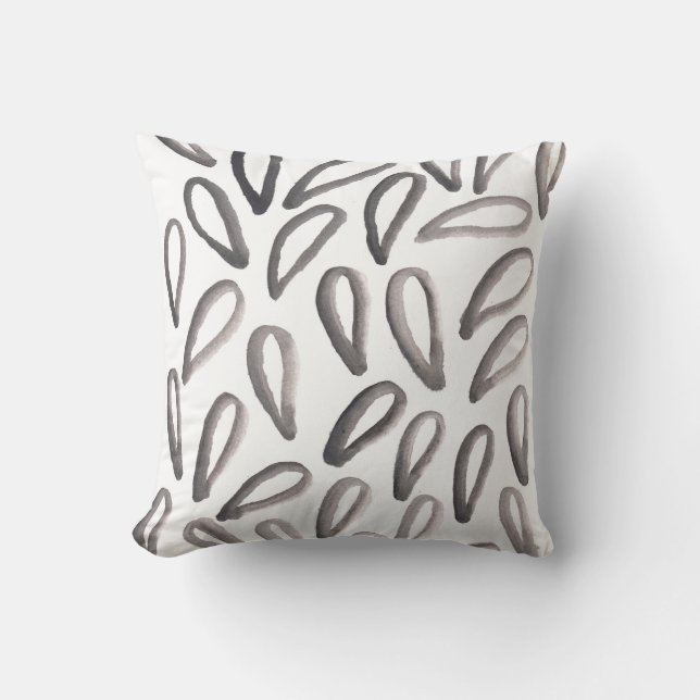 water color painted abstract throw pillow (Front)